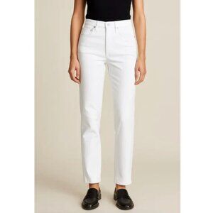 NWT CQY High Rise Slim White Denim Jeans